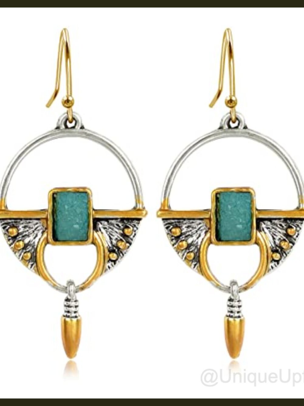 Vintage Boho 14K Gold Plated Drop Dangle Earrings for Women Handmade